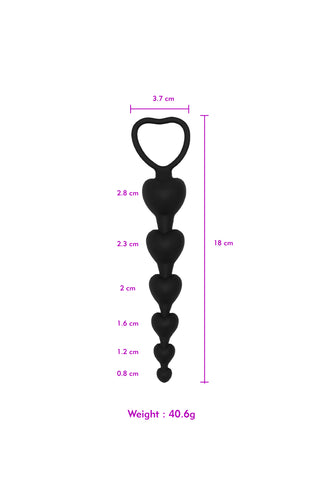 Silicone Anal Beads - Black