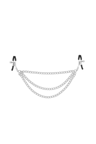 Metal Chain Link Nipple Clamps with Multiple Chains