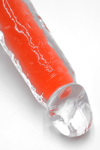 Glow-in-the-dark Classic 8'' Dildo - Sweet Orange