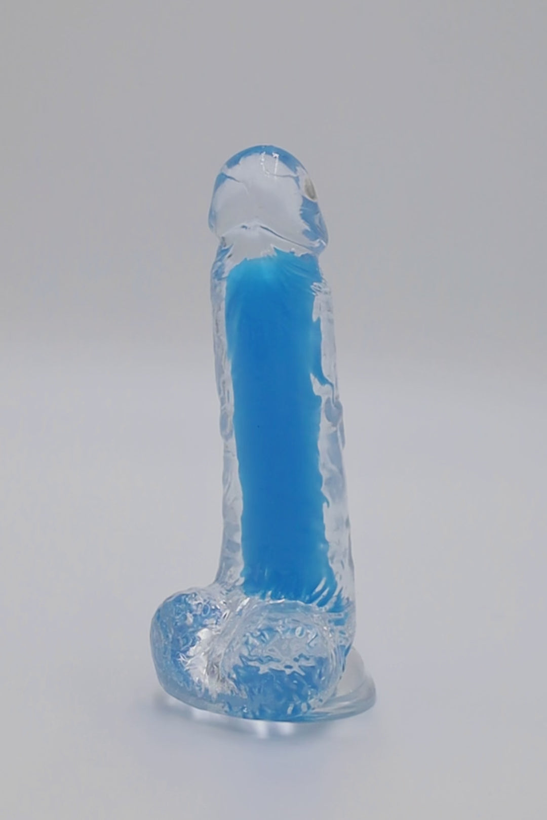 Glow-in-the-dark Classic 8'' Dildo - Cobalt Blue