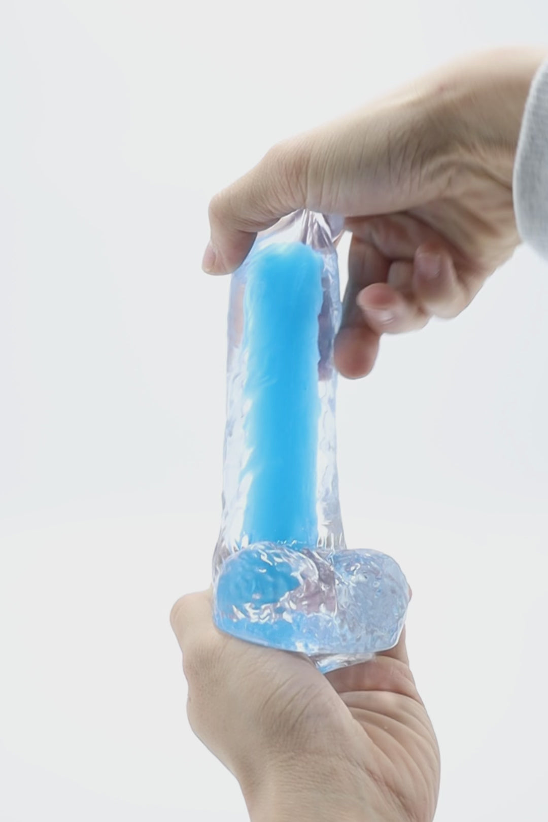 Glow-in-the-dark Classic 8'' Dildo - Cobalt Blue